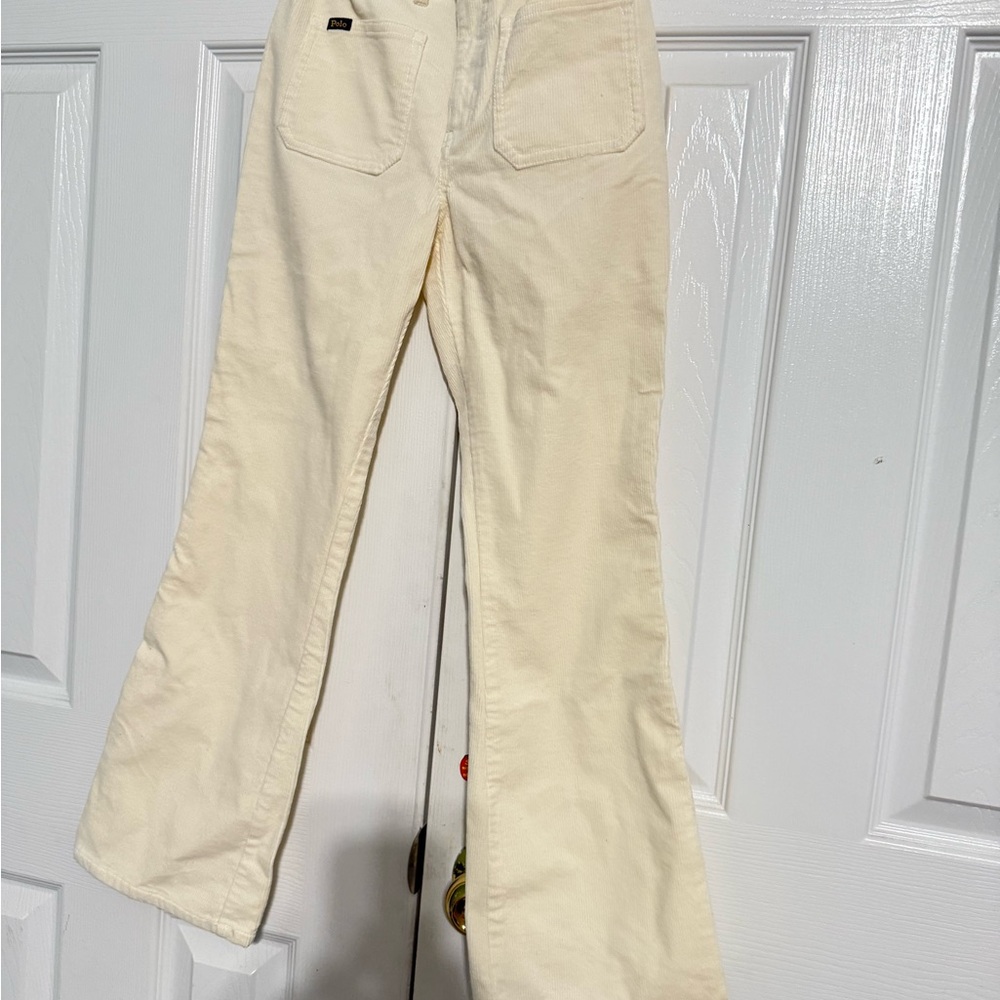 Polo by Ralph Lauren Women's Cream Flare Jeans